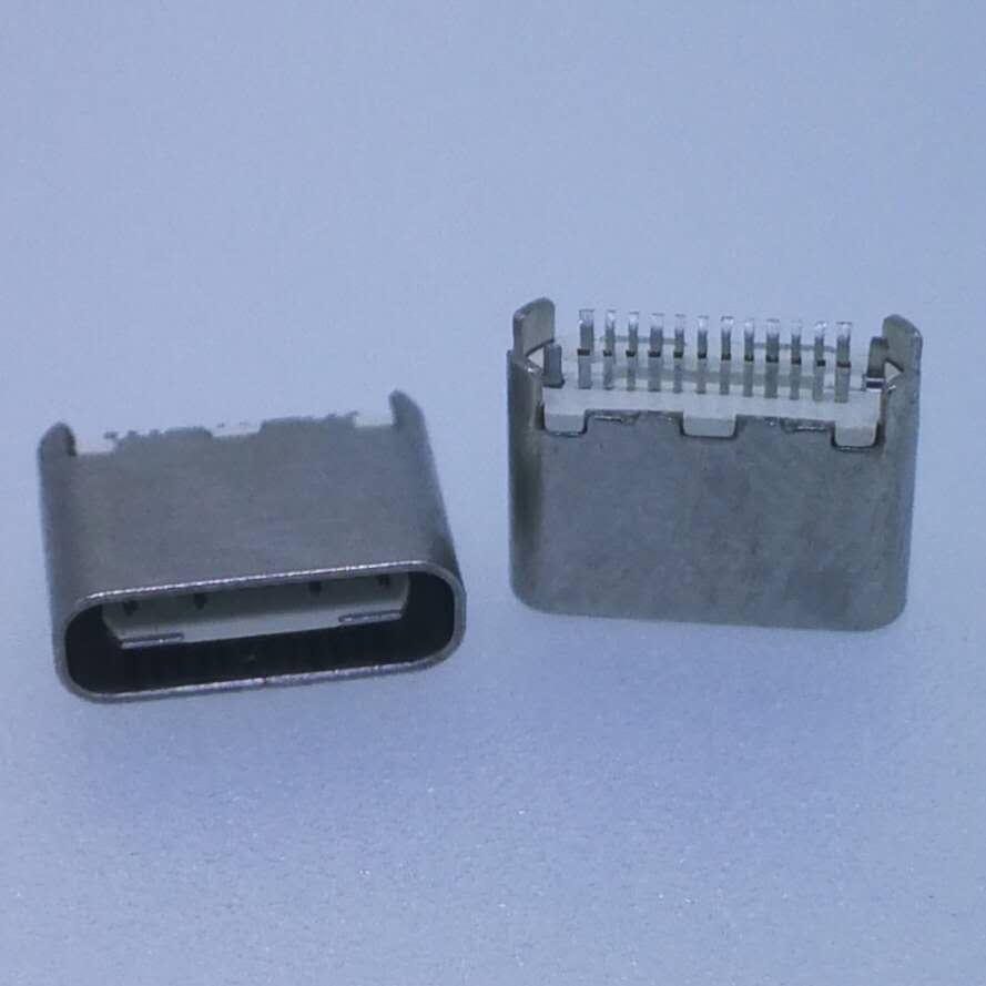 USB Type-C 3.1夹板母头短体